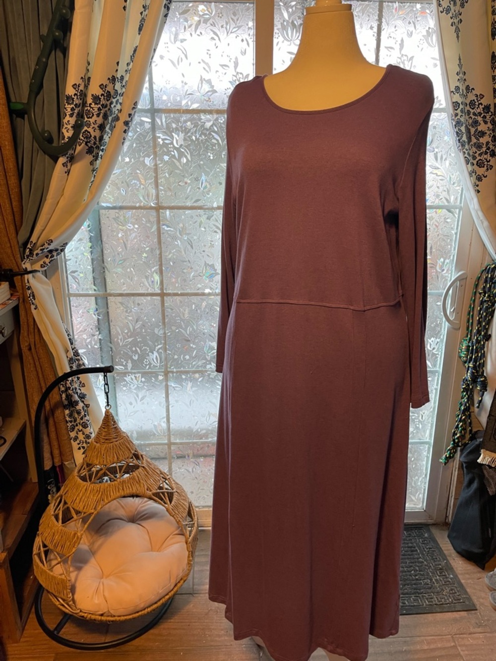 2/$40 Norm Thompson Long Sleeve Purple/Lavendar Maxi Dress